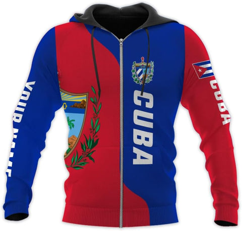 Ligthuy Personalized Name Cuba Shirt 3D, Cuban Tshirts for Men and Women, Cuba Flag Shirt, Sweatshirt, Hoodies, Zip Hoodies
