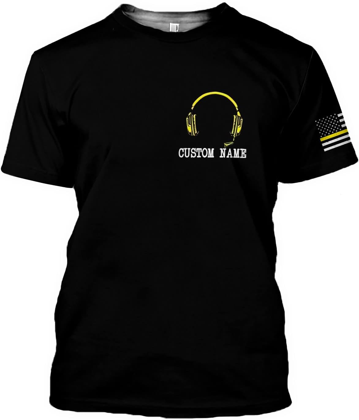 Personalized Name Dispatcher Thin Yellow Line US Flag Dispatcher T-Shirt, Custom Name Dispatcher T Shirts for Men and Women