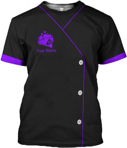 MoonArt Personalized Hoosekeeping Shirts 3D Over Print for Men & Women, Housekeeper House Cleaning Uniforms for Women