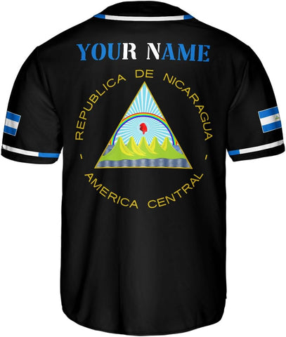 Podagree Personalized Nicaragua Baseball Jersey Shirt Name Nicaraguan Baseball Jersey for Men & Women Nicaraguan Camisas
