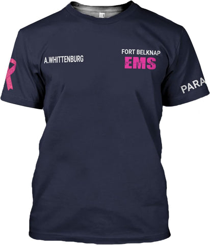 Vybonz Personalized EMS EMT Student Paramedic T-Shirt 3D Emergency Medical Technician Shirt, Custom Name Dept Tshirt Gift