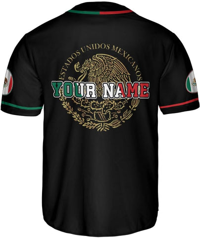Mostefy Custom Mexico Baseball Jerseys Mexican Eagle & Flag Shirt for Teams, Mexico Shirts for Men & Women Size S-5XL
