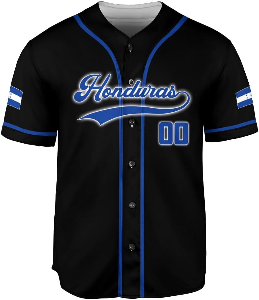 AOVL Personalized Honduras Baseball Jersey Shirt, Honduras Jersey for Men and Women, Jersey Honduras, Camisa Honduras Hombre