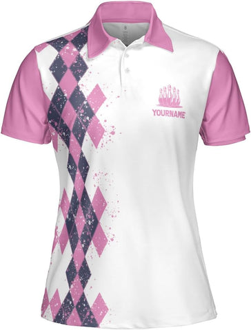 Personalized Bowling Shirts for Women, Custom Name Women Bowling Jersey, Ladies Bowling Polo Shirt for Team
