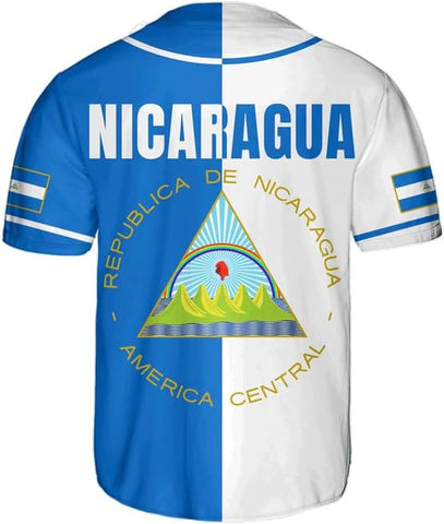 Personalized Nicaragua Baseball Jersey, Custom Nicaragua Baseball Jersey for Men & Women, Nicaraguan Camisas Shirt
