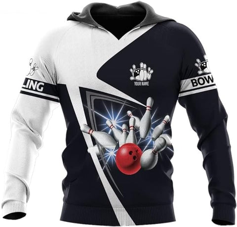 Pretyprints Personalized Bowling Shirt - Custom Bowling Gift for Women & Men