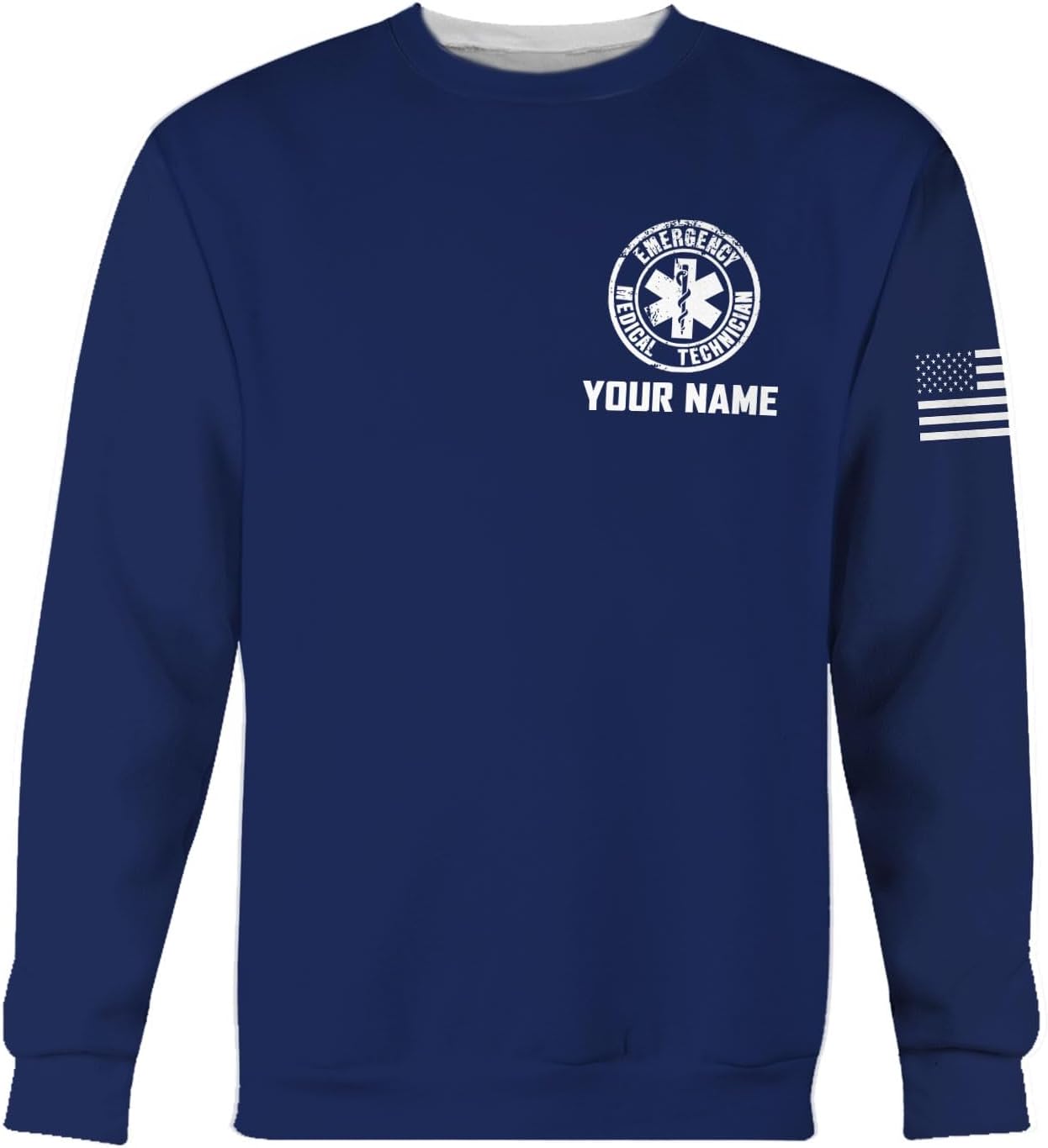 Leeprints Personalized EMT Hoodie EMS Sweatshirt Custom EMS Zip Hoodie Paramedic Uniform Emergency Medical Technician Shirts