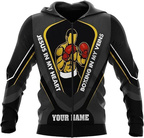 MAPrints Personalized Boxing 3D Hoodies, Gift Boxer T-Shirt, Boxing Hoodies, Sweatshirt, Shirt For Boxing Lovers, Boxing Gift