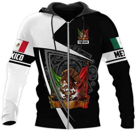 Mostprints Personalized Name Mexican Hoodie 3D, Mexican Hoodies for Men, Unisex Mexico Hoodie, Mexico Hoodies for Men