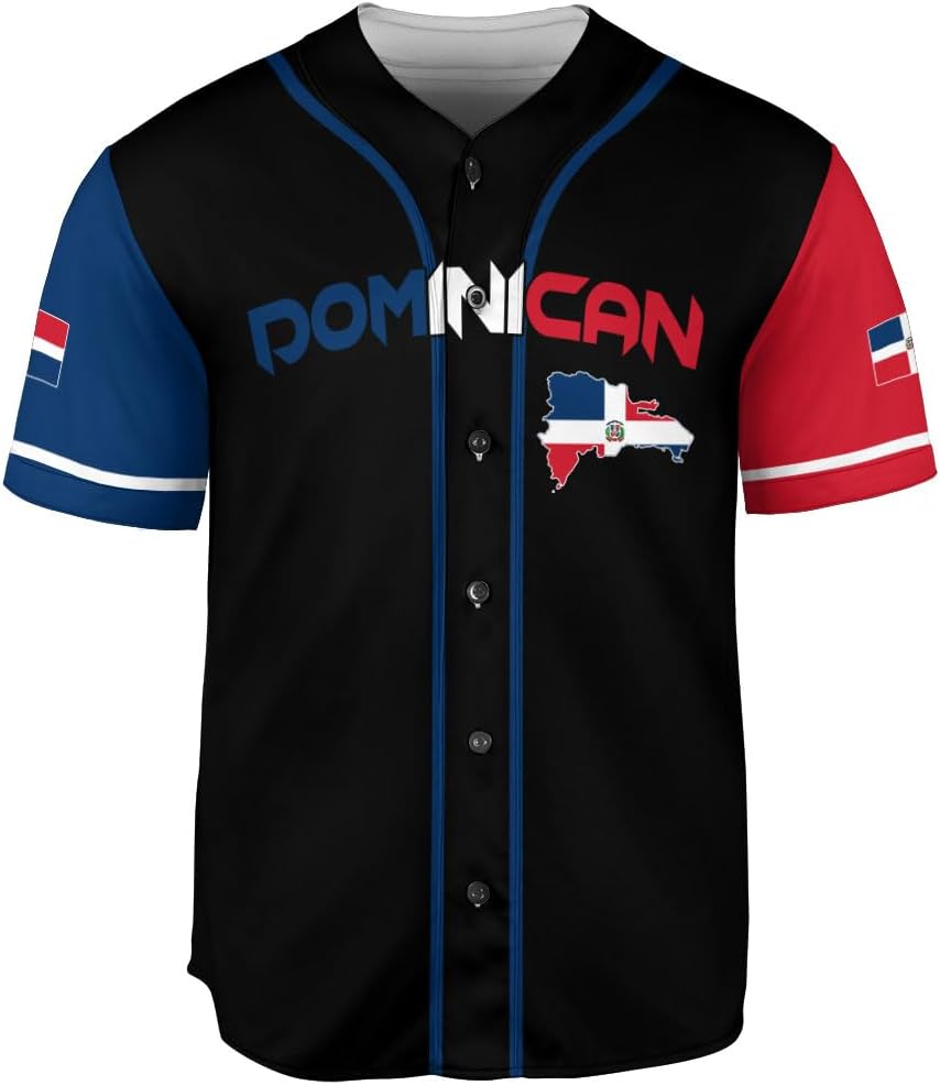 Personalized Dominican Republic Baseball Jersey Shirt,Team Name Republic Dominicana Baseball Jersey for Men and Women