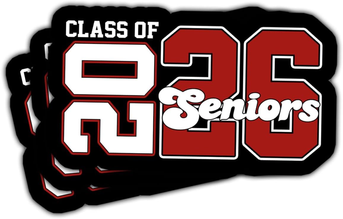 3 Pcs Class of 2026 Stickers, Class of 2026 Decorations, Graduation 2026, 2026 Senior- Stickers for Laptop Water Bottle Phone Car Window Helmet Vinyl Stickers 3 Inches (S3)
