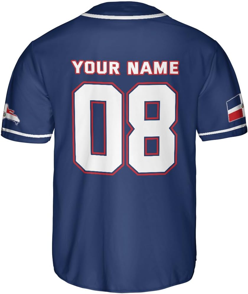 Podagree Personalized Dominican Republic Baseball Jersey Shirt,Team Name Republic Dominicana Baseball Jersey for Men,Women