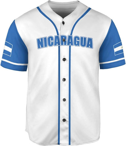 Podagree Personalized Nicaragua Baseball Jersey Shirt Name Nicaraguan Baseball Jersey for Men & Women Nicaraguan Camisas