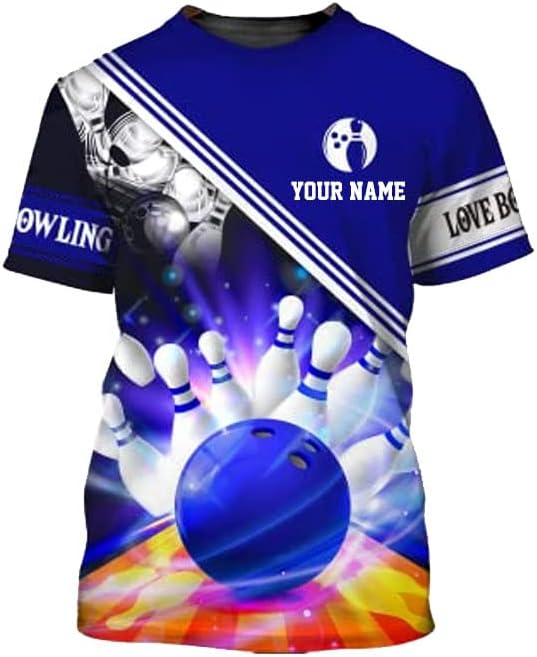 Custom Bowling Shirts, Personalized Name Bowling Shirts Unisex, Bowling Jerseys for Men & Women, Team Bowling Shirt Gift