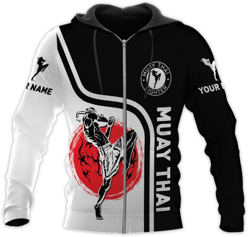 MAPrints Personalized Name Muay Thai Pride Shirt for Men