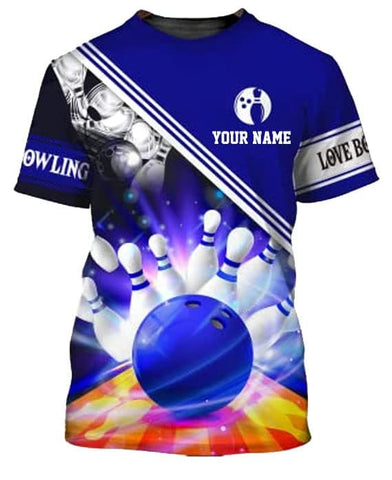 Custom Bowling Shirt Personalized Name Shirts Gift for Women & Men Womens Polo Team 3D Unisex Jersey Short Sleeve Funny