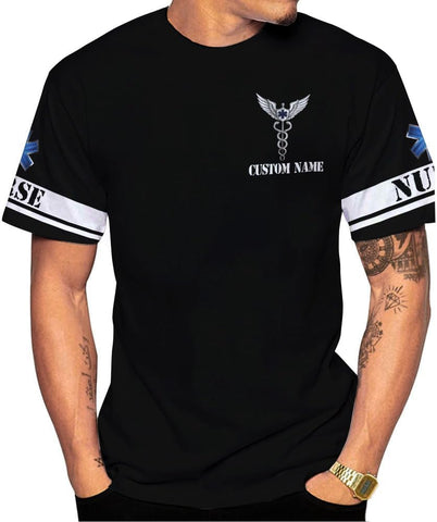 MoonArt Personalized Name Nurse Shirt Nurse Gifts Nurse Graduation Gift Funny Nurse T-Shirt Gift, Nursing Emergency Shirts