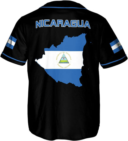 Podagree Personalized Nicaragua Baseball Jersey Shirt Name Nicaraguan Baseball Jersey for Men & Women Nicaraguan Camisas