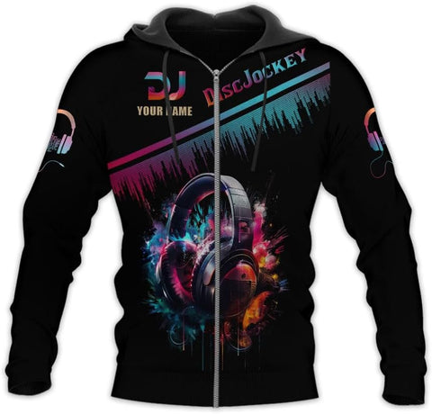Personalized DJ 3D Shirts, Disc Jockey 3D Shirt, DJ T-Shirt, DJ Shirt Gifts for Men, Custom DJ Shirt for EMD Music Festival