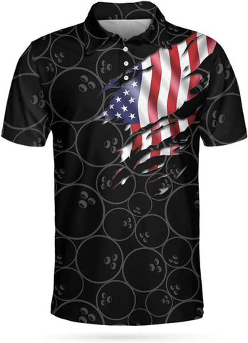 Custom 3D Bowling Polo Shirts for Men and Women Personalized Team Name Gift Unisex Customized Bowling Short Sleeve Polo Shirt