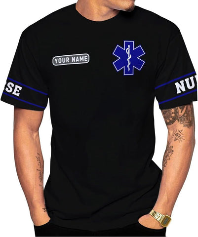 MoonArt Personalized Name Nurse Shirt Nurse Gifts Nurse Graduation Gift Funny Nurse T-Shirt Gift, Nursing Emergency Shirts