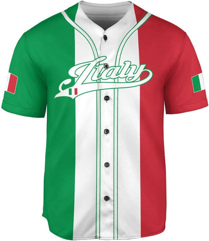 Leeprints Personalized Italia Jersey, Italian Soccer Shirt Baseball Italia Pride Flag Jersey Men Women Flag Italy Shirts