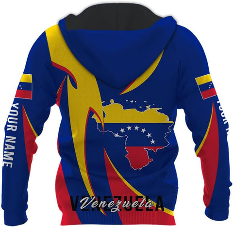 Custom Men's Venezuela Flag & Coat of Arms Hoodie