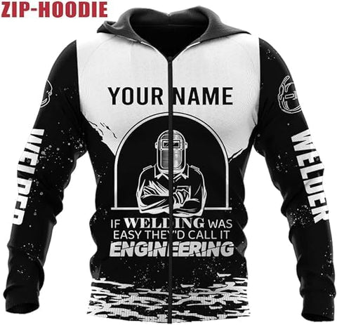 MAPrints Personalized Welder Hoodies, Welder 3D Hoodie Welding Shirt Hoodie, Tshirt, Zip Hoodie, Sweatshirt For Men Women