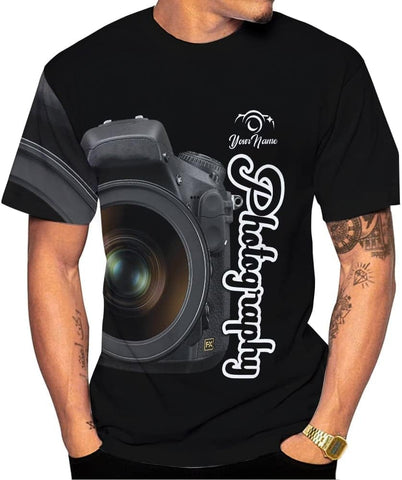HomeDesign Personalized Photography Shirt Photographer Shirts Photographic Camera Tshirt Men & Women Photographer Gifts
