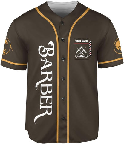Personalized Barber Shop Baseball Jersey, Hairdresser Jersey, Barber Tools Hat