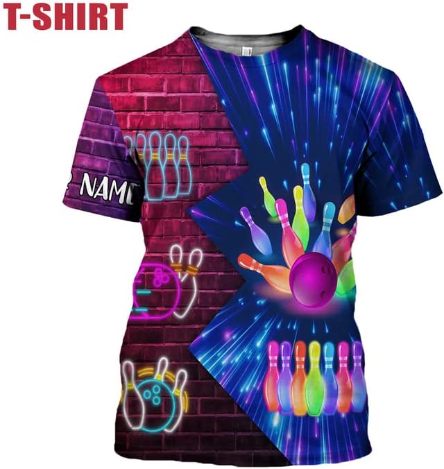 Personalized 3D All Over Print Bowling T Shirt, Men Bowling Shirts, Women Bowling Tshirt, Bowling Team Uniform, Bowling