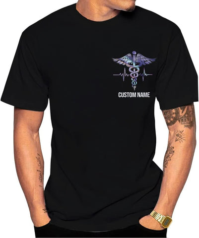 Vybonz Personalized Name Nurse Shirt, Nurse Gifts, Nurse Graduation Gifts, Funny Nurse T-Shirt Gift, Nursing Emergency Shirts