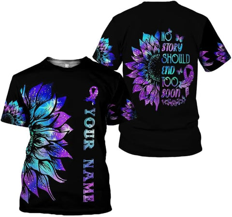 Personalized Name Suicide Awareness Shirt, Customized 3D Suicide Prevention Awareness Tshirt, Mental Health Awareness T shirts, Mental Health Clothing, Semicolon Shirt, Life Matters Shirts RD04
