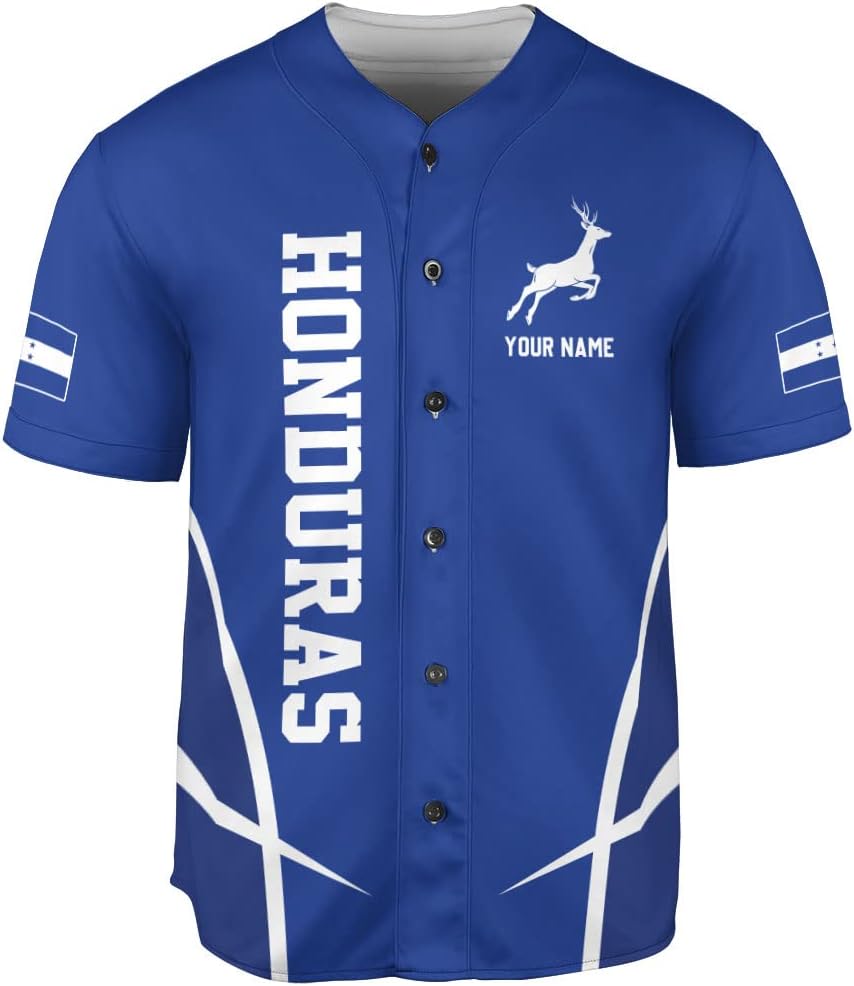 AOVL Personalized Honduras Baseball Jersey Shirt, Honduras Jersey for Men and Women, Jersey Honduras, Camisa Honduras Hombre