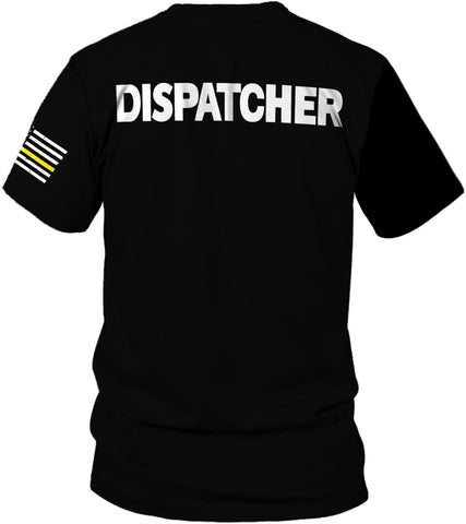 Personalized Name Dispatcher Thin Yellow Line US Flag Dispatcher T-Shirt, Custom Name Dispatcher T Shirts for Men and Women