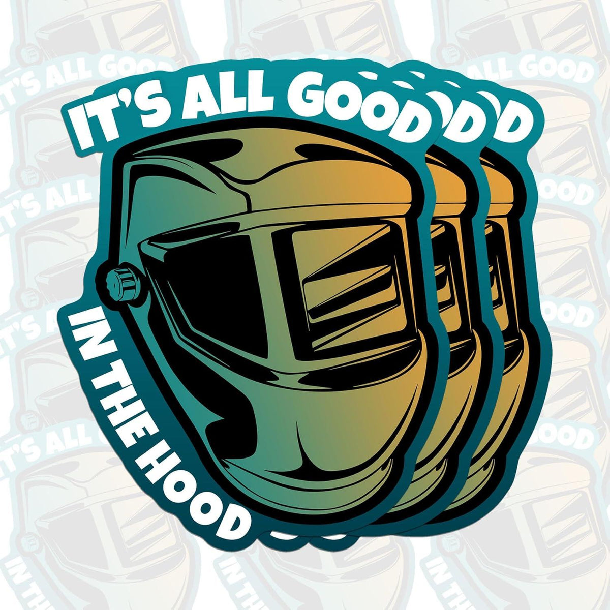 3pcs Welder gift All Good in This Hood Welder Sticker, Waterproof Vinyl Stickers for Laptop Kindle Car Tumbler Mug Phone Notebook