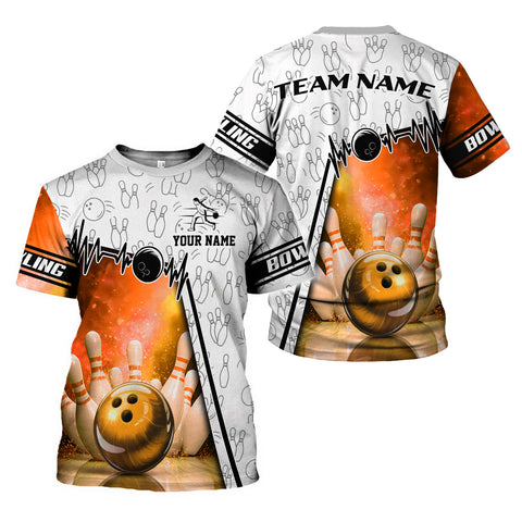 Custom Name Team Name 3D Bowling Shirt, Bowling Shirts for Men Women, Short Sleeve Shirts for Team Bowling