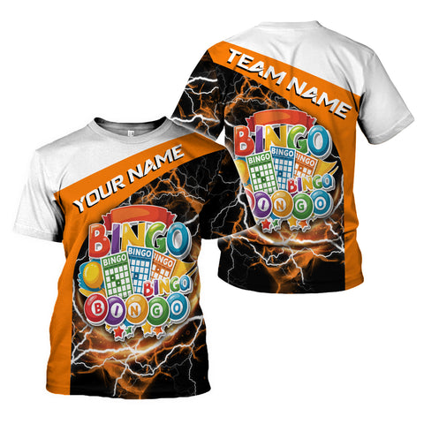 Personalized Team Name and Name BINGO 3D Shirt for Men Women, Custom Bingo game Shirts for Team