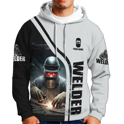Customized Name Welder Shirt, Welding 3D All Printed Shirt, Welder Shirt for Man, Welder Gift TShirt