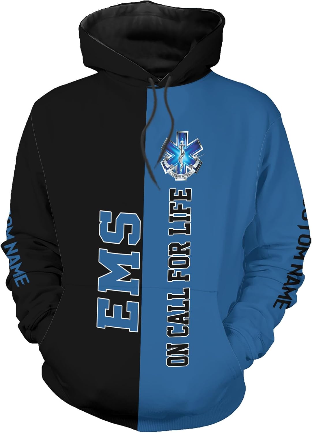 Leeprints Personalized EMT Hoodie EMS Sweatshirt Custom EMS Zip Hoodie Paramedic Uniform Emergency Medical Technician Shirts