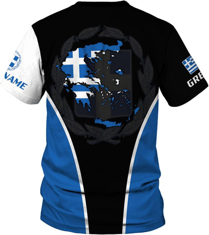 MoonArt Personalized Greece Shirts Greek Coat of Arms Flag Grecian 3D Shirts Greece Tshirt Grecian Pride Gift