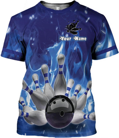 Pretyprints Personalized Bowling Shirt - Custom Bowling Gift for Women & Men