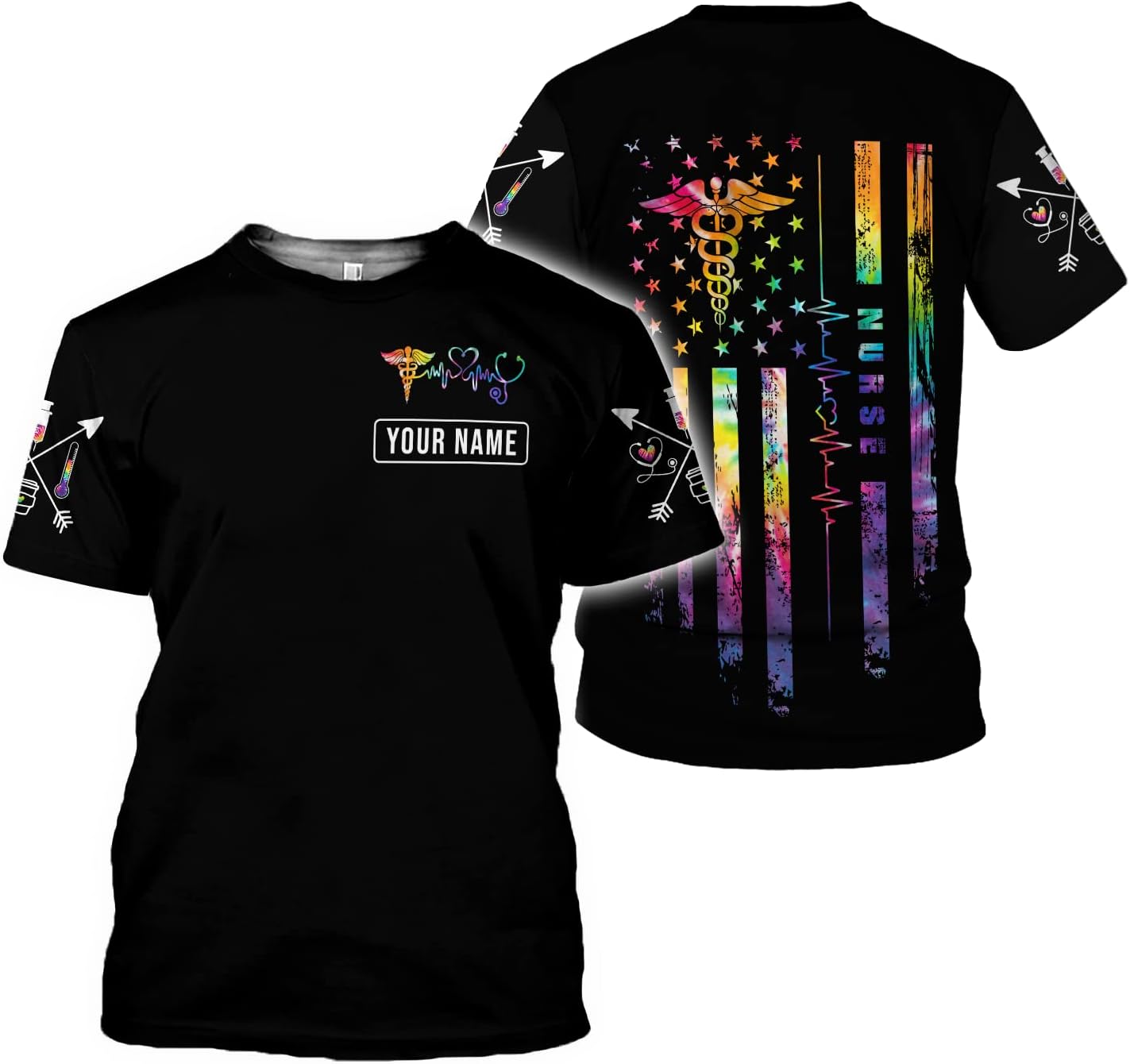 Custom Er Nurse Shirts for Women Future Nurse Shirt 3D Nursing Shirts for Nurses Emergency Nurse Shirt CNA Shirts CNA Shirt