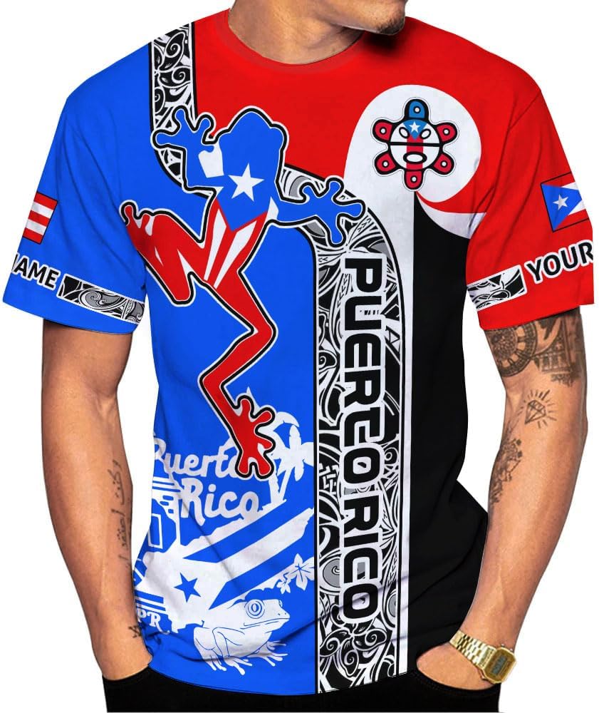 Mostefy Personalized Name Puerto Rico Shirt, Customized Puerto Rico Shirts for Men and Women, Puerto Rico Flag T-Shirt3