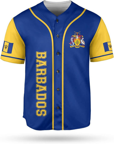 Podagree Personalized Barbados Baseball Jersey Shirt, Bajan Flag Jersey, Barbados Jersey for Men and Women Jersey Bajan