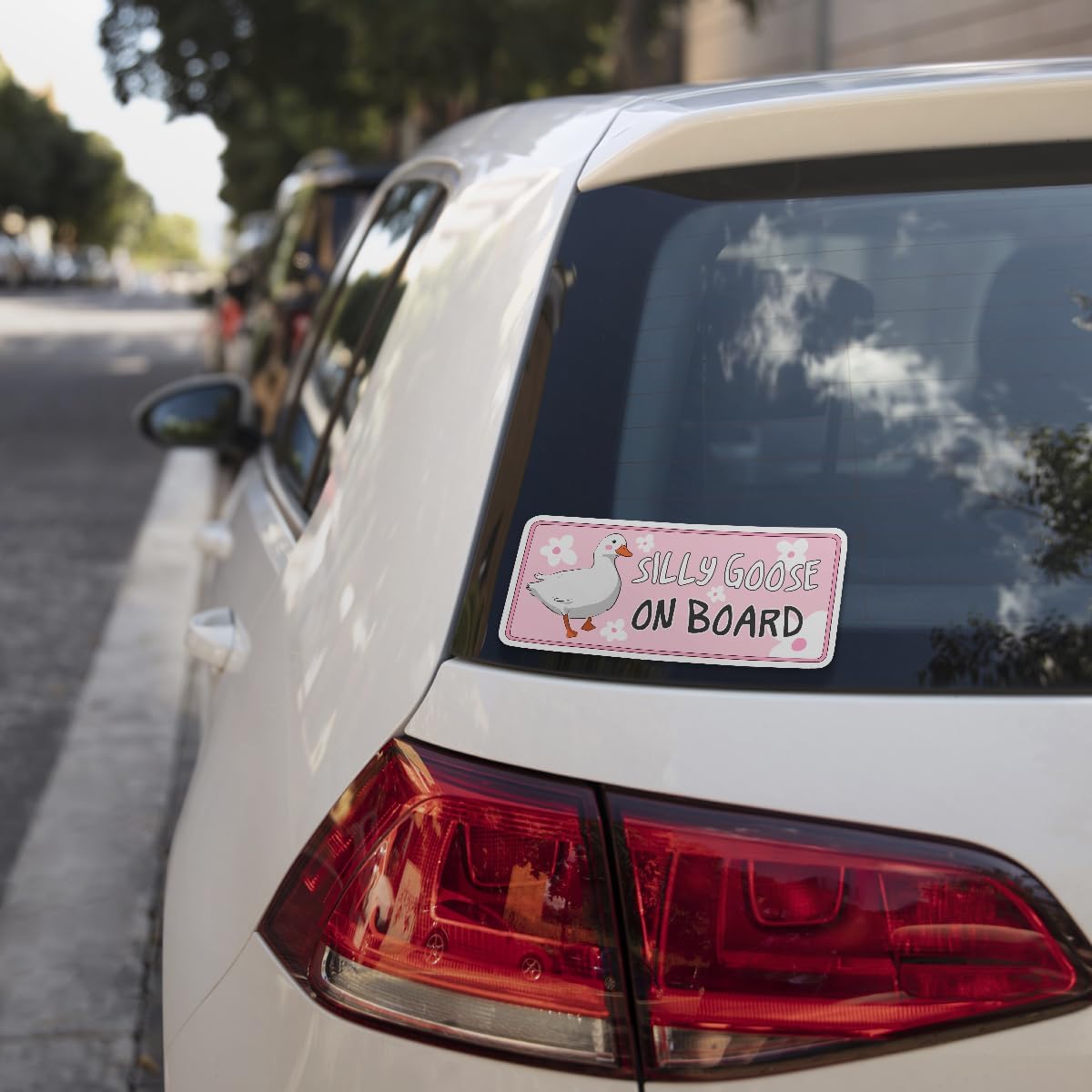 3 Pcs Silly Goose on Board Decal, Silly Goose Decal, Funny Goose Car Sticker, Goose Lover Sticker, Decal 5"x5" Vinyl Sticker for Car Window, Laptop, Bumper, Truck, Waterproof Goose Decal