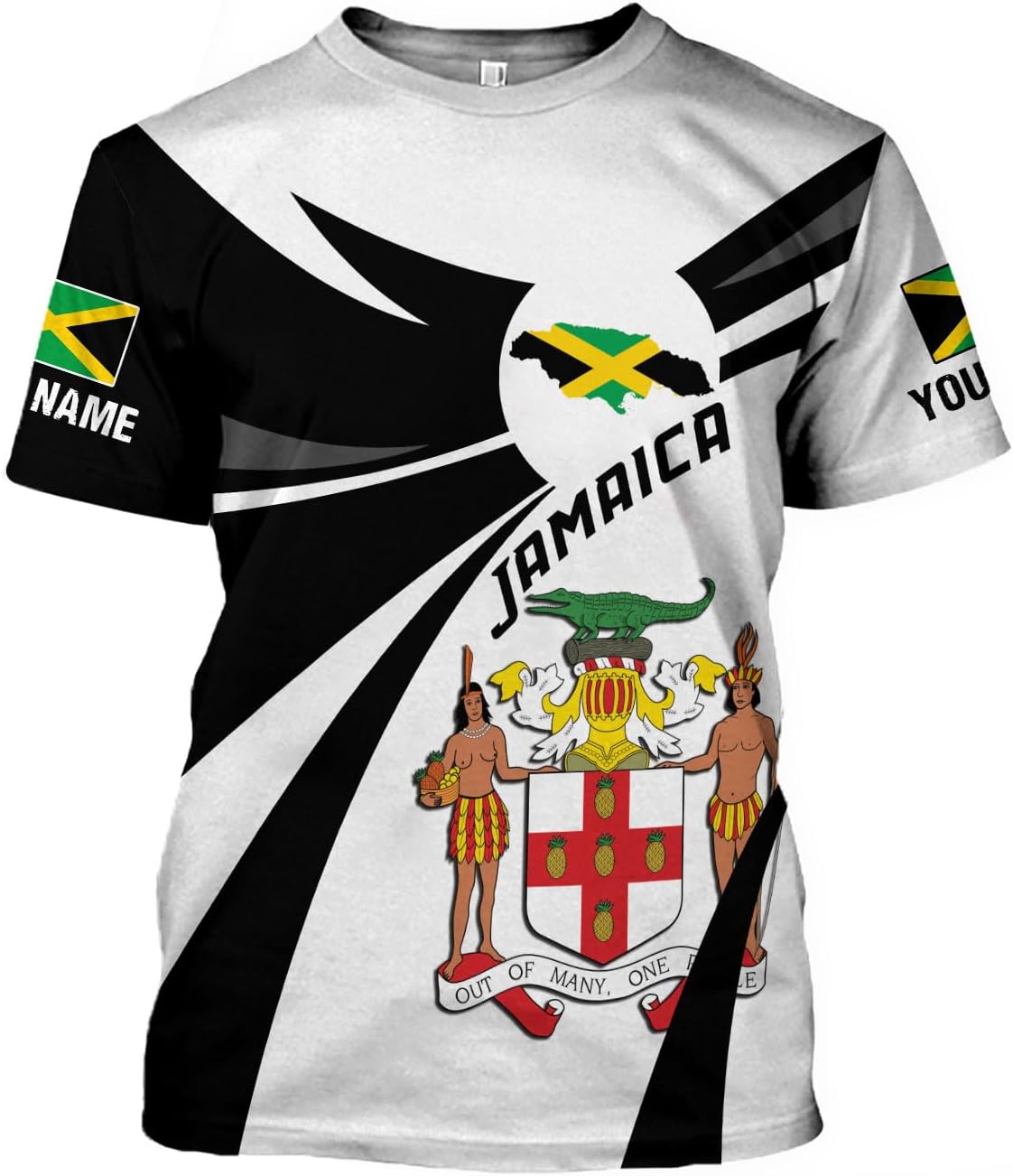 MoonArt Personalized Jamaica Shirt Custom Jamaica Flag Lion Hoodie for Men and Women, Jamaican Pride T-Shirt, Jamaicana