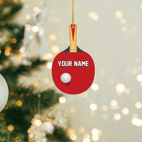 Personalized Table Tennis Ornament Gift Christmas Ornaments, Ping Pong Personalized Christmas Tree Ornament, Gifts for Tennis Lovers, Tennis Player, Tennis Christmas Ornament (Style 3)