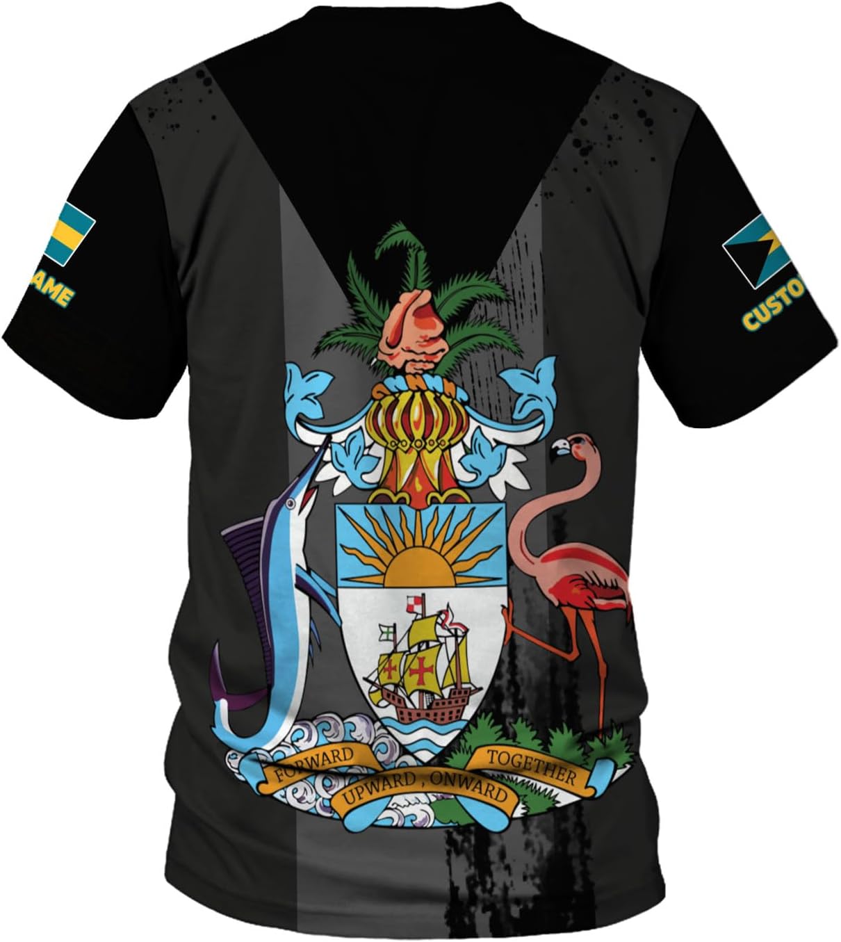 Personalized Bahamas Shirt 3D Custom Bahamas Flag Shirt for Men and Women Bahamas Pride Shirt