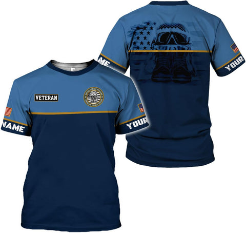 LigtHuy Personalized Name Veteran Shirt 3D, Us Army Shirt, Veteran Shirts, Veteran Shirts for Men, Veteran T Shirts for Men